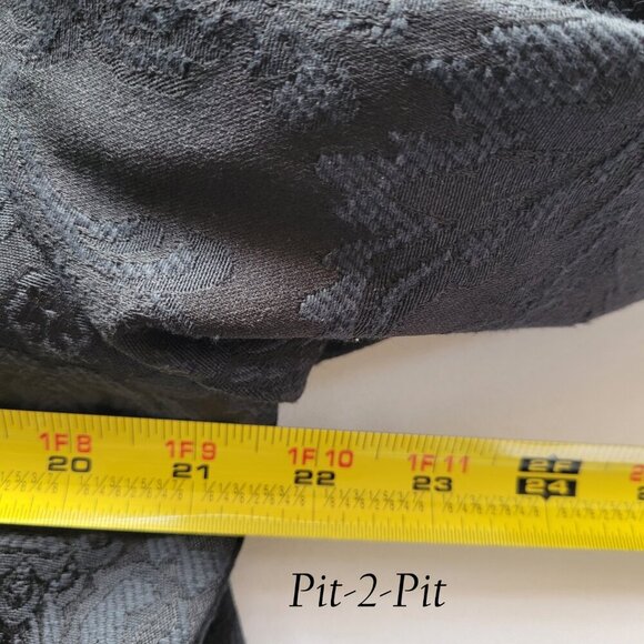 NWT –Vintage Field Manor Black Jacquard Velvet Trim Coat (Size: XL) - Picture 12 of 14